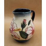 A Moorcroft Limited Edition 'Hibiscus Moon' pottery jug designed by Sian Leeper, No.