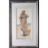 Attributed to William Lee Hankey A standing female figure Watercolour 53 x 24.