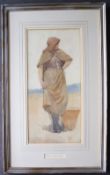 Attributed to William Lee Hankey A standing female figure Watercolour 53 x 24.