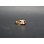 An 18ct yellow gold diamond set signet ring,