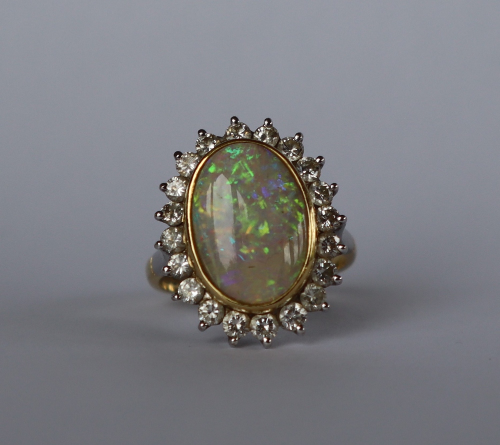 An opal and diamond dress ring, - Image 5 of 7