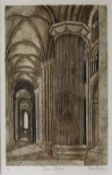 Valerie Thornton Durham Cathedral Aquatint, No.