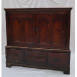 An 18th century Welsh oak cupboard,