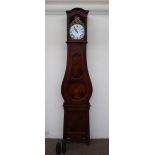 A French 19th century walnut and marquetry comtoise clock,