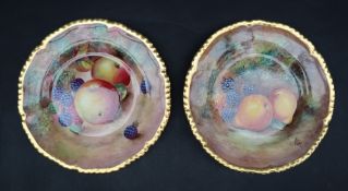 A Royal Worcester bone china cabinet plate,