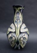 A Moorcroft pottery "Rain Daisy" pattern baluster vase, dated 2004, impressed and painted marks,