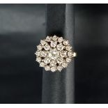 A diamond cluster ring,