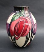 A Moorcroft pottery Charles Rennie Macintosh pattern vase, designed by Emma Bossons, dared 2008,