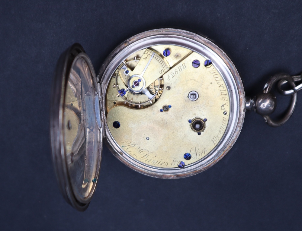 A Victorian silver open faced pocket watch, the dial with Roman numerals, - Image 2 of 4