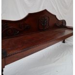 A Regency mahogany hall bench seat,