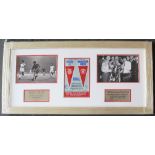 Football - A Spirit of Sport framed montage depicting two signed black and white images of George