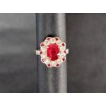 A ruby and diamond ring,