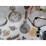 An Ingersoll Triumph pocket watch, together with assorted costume jewellery, including wristwatches,