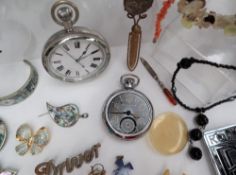 An Ingersoll Triumph pocket watch, together with assorted costume jewellery, including wristwatches,