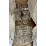 A collection of 18th century wine and ale glasses etc