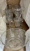 A collection of 18th century wine and ale glasses etc