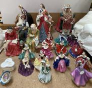 A collection of Royal Doulton figures including Henry VIII HN3458, No.