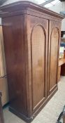 A Victorian mahogany wardrobe,