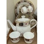 A Royal Crown Derby "Derby Border" part tea and dinner set