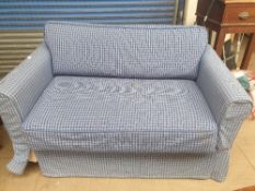An Upholstered sofa bed