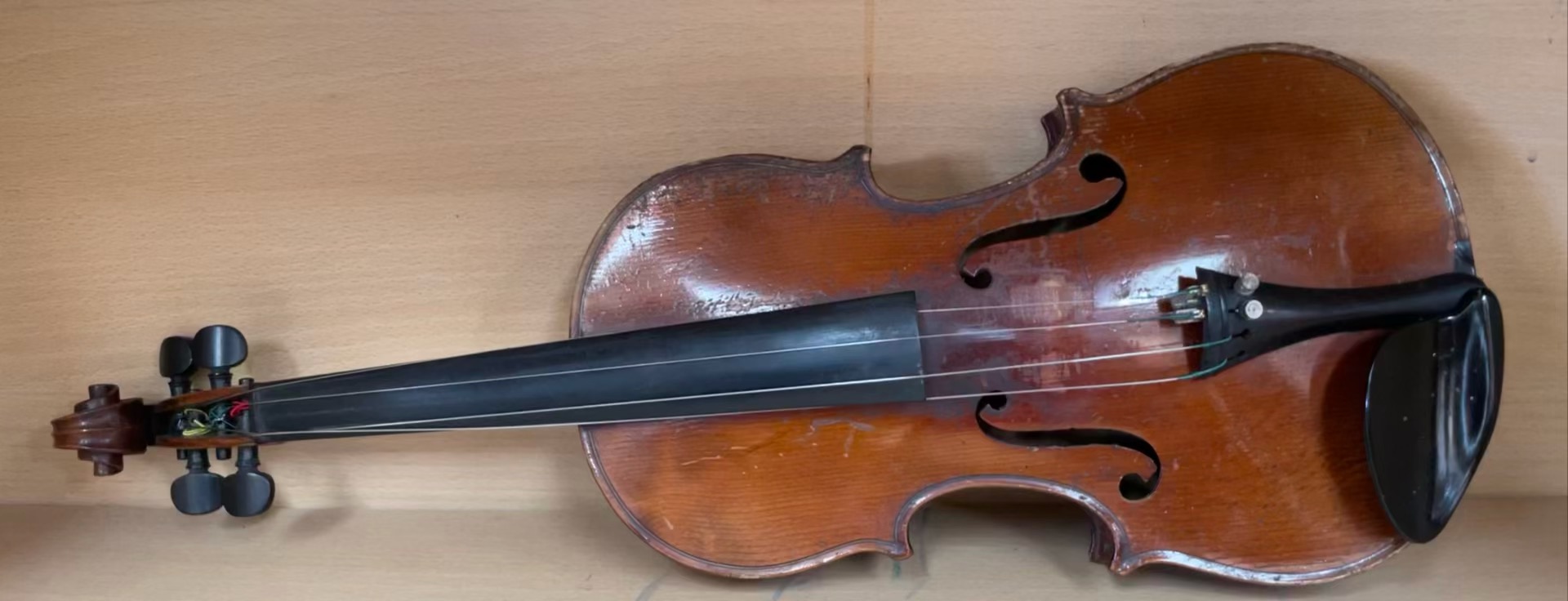 A Fortis and Dulcis violin, with a one piece back and ebonised stringing, - Image 2 of 5