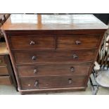 A Victorian mahogany chest,