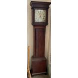 A 19th century oak longcase clock, with a 28cm square dial,