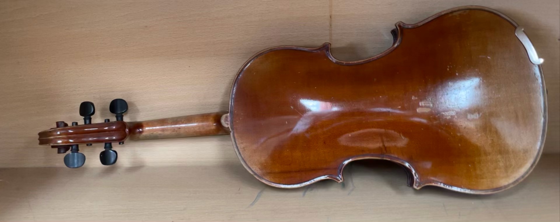A Fortis and Dulcis violin, with a one piece back and ebonised stringing, - Image 3 of 5