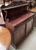 A Victorian mahogany chiffonier, with a shelf,