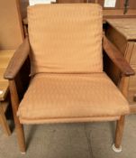 A mid-20th century teak elbow chair CONDITION REPORT: Post 1950’s Furniture All