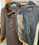 A fur stole together with another,