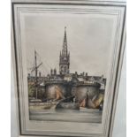 ***Unfortunately this lot has been withdrawn from sale*** A print of St Malo together with a large