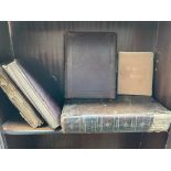 A Welsh Bible together with leather bound photographs etc