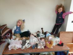 A collection of modern collectable dolls