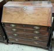 A George III mahogany bureau,