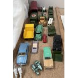 A Dinky Supertoys Horse box together with a collection of Dinky model cars etc