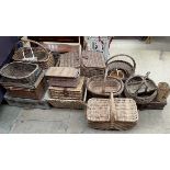 A collection of wicker basket,