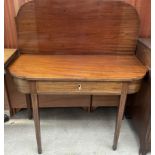 A 19th century mahogany tea table,