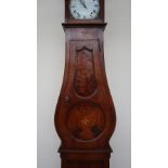 A French 19th century walnut and marquetry comtoise clock,