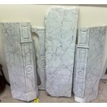 Pieces of a marble fireplace