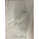 Roland Green A Robin Sketch Signed