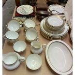 A Royal Doulton Clarendon part tea and dinner set together with cameras etc