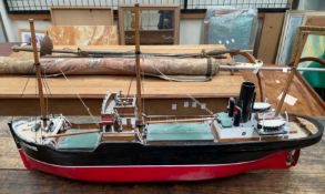 A model steam ship, "Emerald",