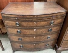 A 19th century mahogany chest,