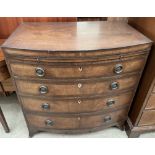 A 19th century mahogany chest,