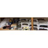 A collection of modern model locomotives, Danbury Mint model cars, Corgi models,