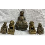 ***Unfortunately this lot has been withdrawn from sale*** A bronze statue of a seated buddha 15cm
