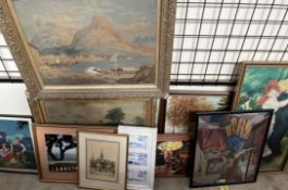 ***Unfortunately this lot has been withdrawn from sale*** An oil painting of a mountainous