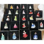 A collection of twenty two Royal Doulton miniature ladies,