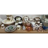 A Royal Albert Old Country Roses Pattern part tea set together with other part tea sets,
